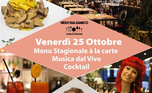 Menu stagionale, Funghi porcini e Musica Live per il tuo venerdi sera