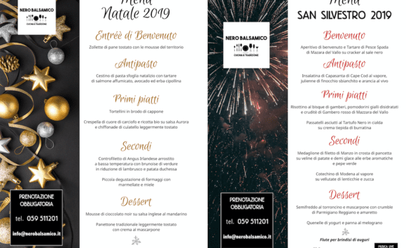 I menu delle Feste