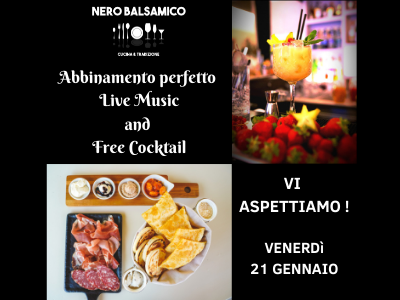 Venerdì sera al Ristorante Nero Balsamico 21 Gennaio