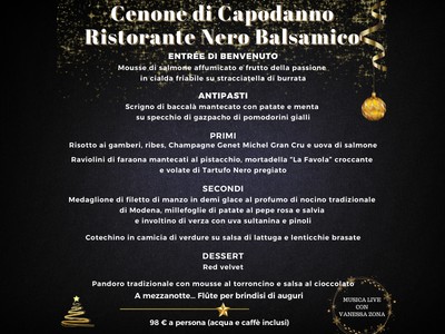 Menu del Cenone di Capodanno 2022